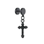 Punk Mens Long Stick Ear Stud Set Black Earrings Gift for Boyfriend Lover Jewelry Nightclub Bar Earring