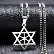 Star of David Shield Pendant Necklace — Gold