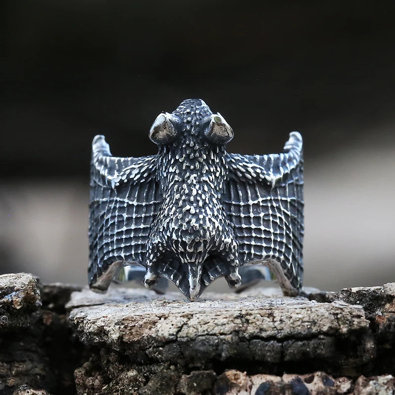 Vintage Bat Ring for Men and Women — 316L Stainless Steel