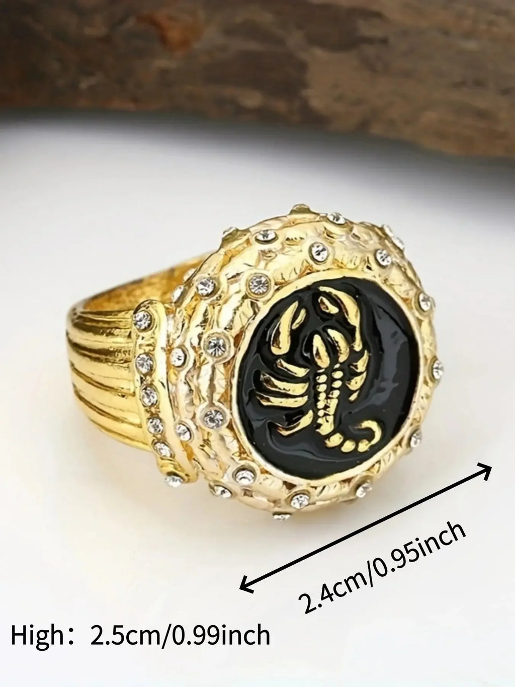 Men's Gothic Punk Scorpion Ring, Unique Rings, All Seasons Wear Fashionable Wedding Engagement Party Jewelry Gift, 1pcs