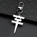 Rock Band Music Keychain Pendant — Gold