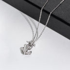 Iced Out Anchor Pendant — 925 Silver