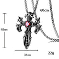 Stone Cross Pendant Necklace