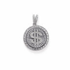 Rotating Dollar Sign Pendant Necklace — Two-Tone