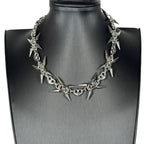 Punk Grunge Goth Rivet Splice Chain Geometric Necklace & Bracelet