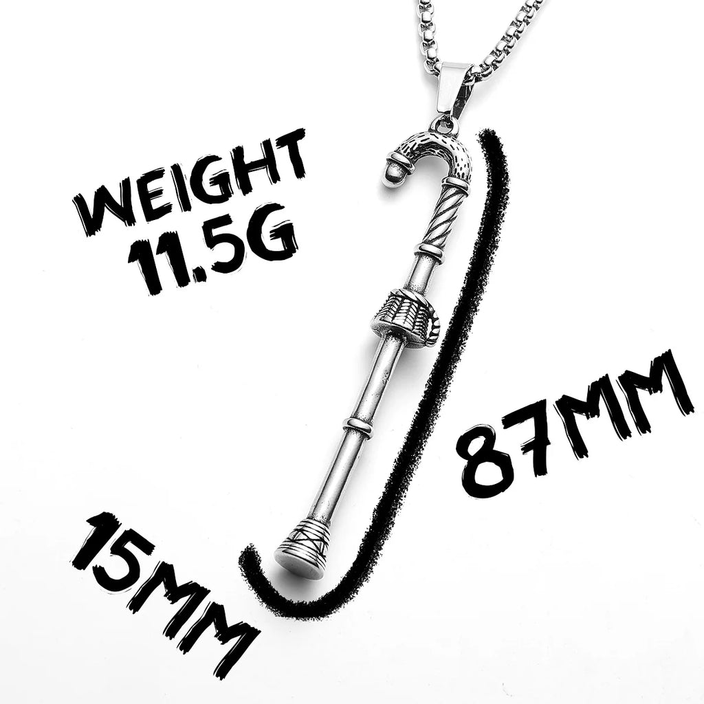 Christmas Candy Cane Pendant — Stainless Steel