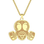 Todorova Stainless Steel Gas Mask Pendant Necklace For Women Men Punk Viking Medallion Neck Chain Charm Trendy Jewelry Gift