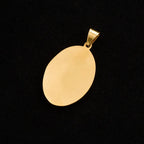 Catholic Saint Michael Round Pendant — Gold-Tone Metal