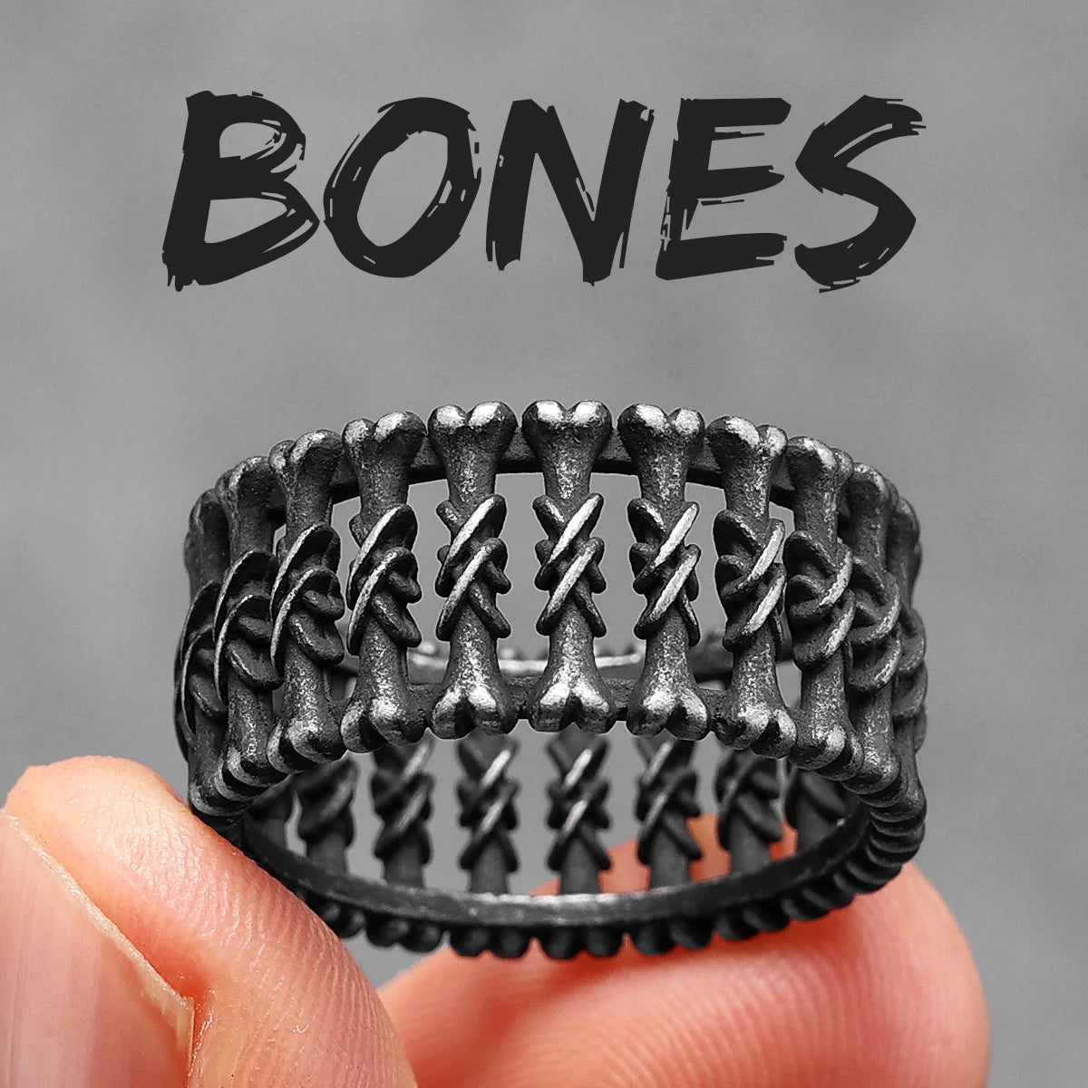 Geometry Texture Ring — Stainless Steel