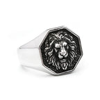 Fashion Detailed Stainless Steel 3D Lion Head Rings For Men Women Punk Trendy Domineering Vintage Animal Jewelry Gifts Wholesale