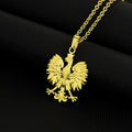 Poland Eagle Cross Necklace Golden Plated Stainless Steel Pendant Necklaces For Men Women Patriotic Jewelry 2026 Trendy