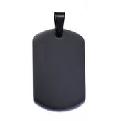 Military Blank ID Dog Tag Pendant Necklace — 18x30mm