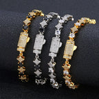 Black Star Tennis Bracelet Statement
