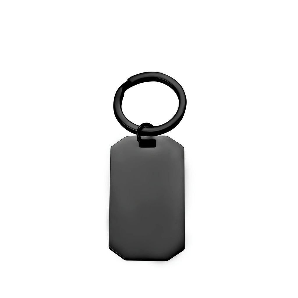 10pcs New Keychain Blank Mirror Polishing Stainless Steel ID Dog Tag Waterproof Jewelry DIY Custom Keyring for Women Men