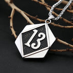Lucky Number Pendant — Stainless Steel