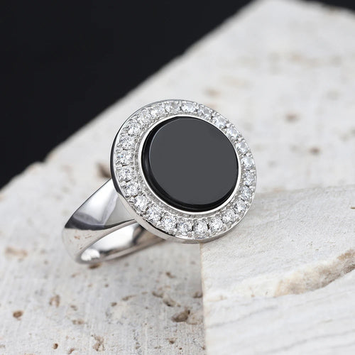 Agate Statement Ring — 925 Silver