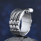 Double Wing Feather Ring — 316L Stainless Steel
