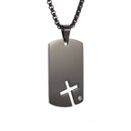 New Gold Color Crucifix Image Men\\'s Pendant Christ Miami Cuban Religious Necklace for Daily Wear Fashion Jewelry Accessories