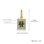 Iced Out Mahjong Dangle Earrings CZ