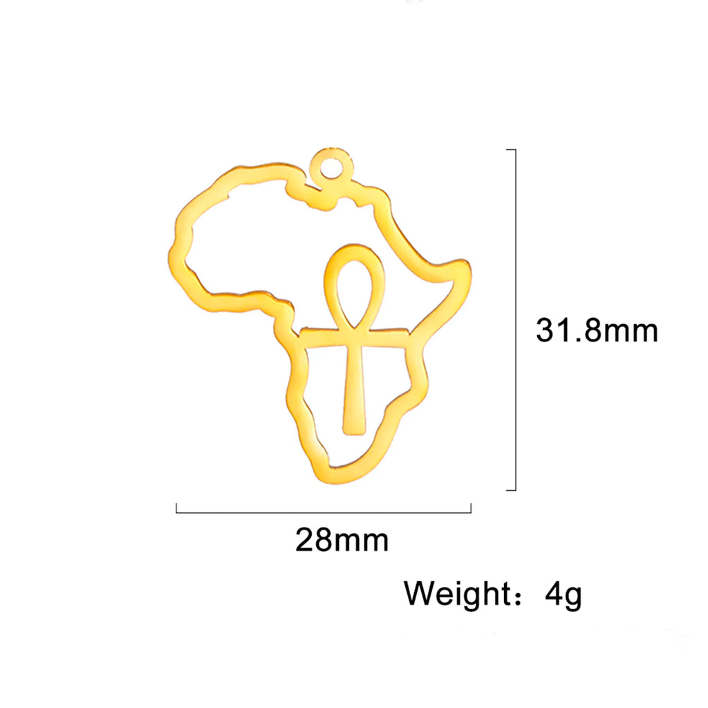 LIKGREAT Egyptian Ankh Cross Egypt Eye Pendant for Necklace Earrings Stainless Steel Eye of Horus Charms for Jewelry