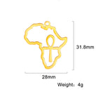 LIKGREAT Egyptian Ankh Cross Egypt Eye Pendant for Necklace Earrings Stainless Steel Eye of Horus Charms for Jewelry