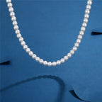Rock Imitation Pearl Necklace For Men Hip Hop Pearl Bead Chain Men Necklace Women Choker Fashion Party Jewelry Gift