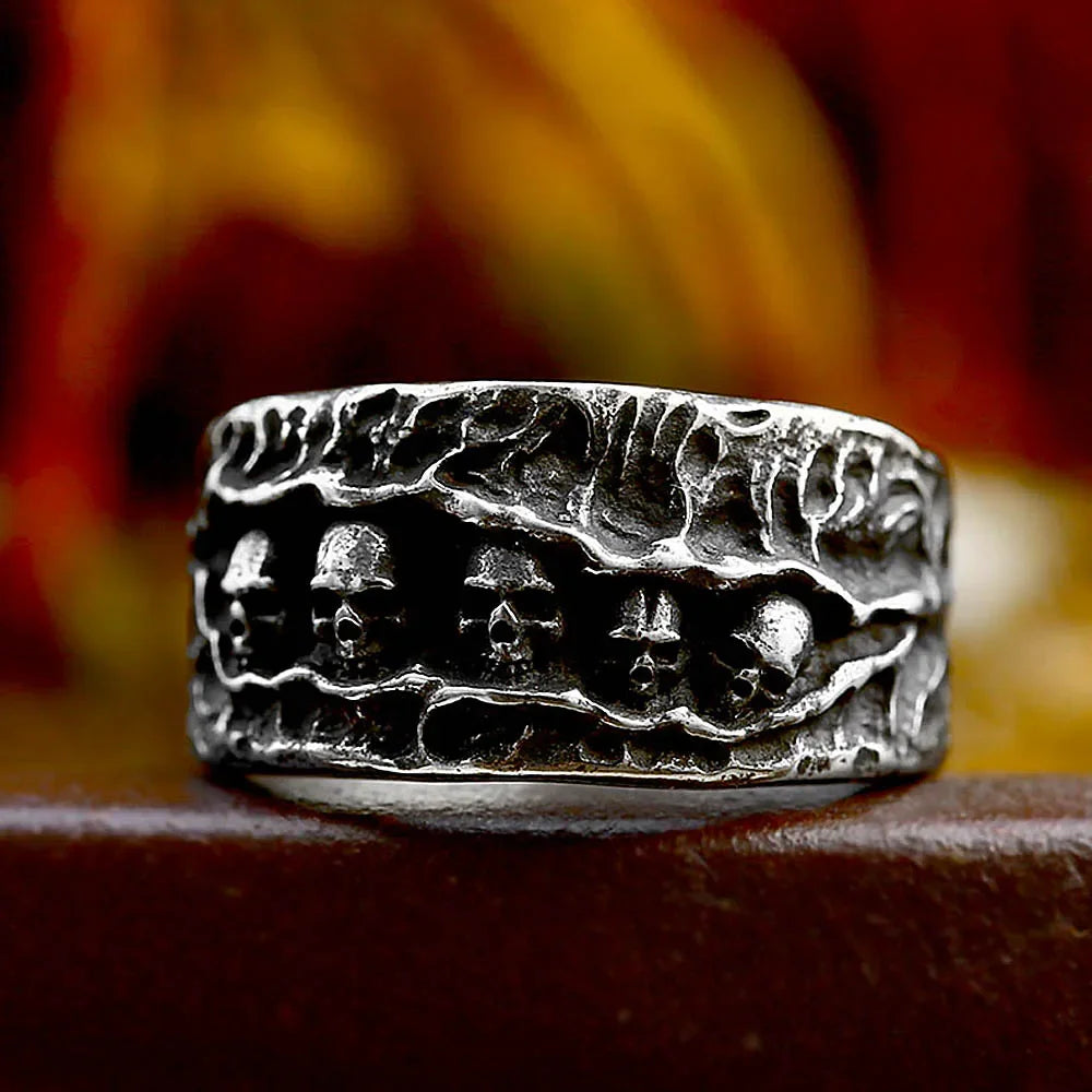 Gothic Skull & Bone Ring for Men and Women — Stainless Steel