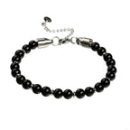 6mm Tiger Eye Beads Strand Bracelets Men Women Charm Stainless steel Chain Colorful Natural Stone Bracelet Male Jewelry