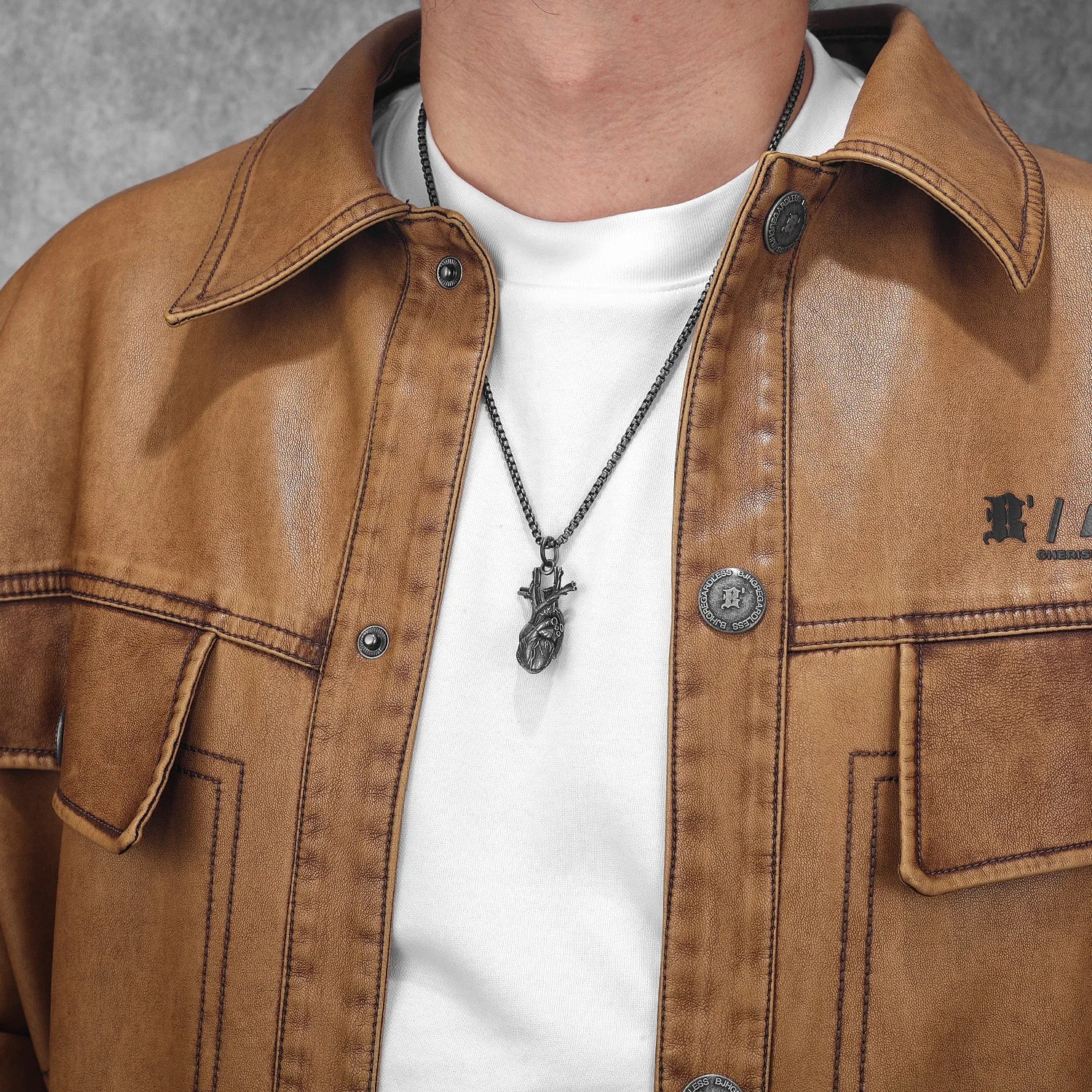 Heart Pendant Necklace — Stainless Steel