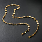 Fashion Stainless Steel Coffee Beans Link Chain Necklace Fashion Silver Color Goth Hip Hop Long Necklaces for Man Women Jewelry