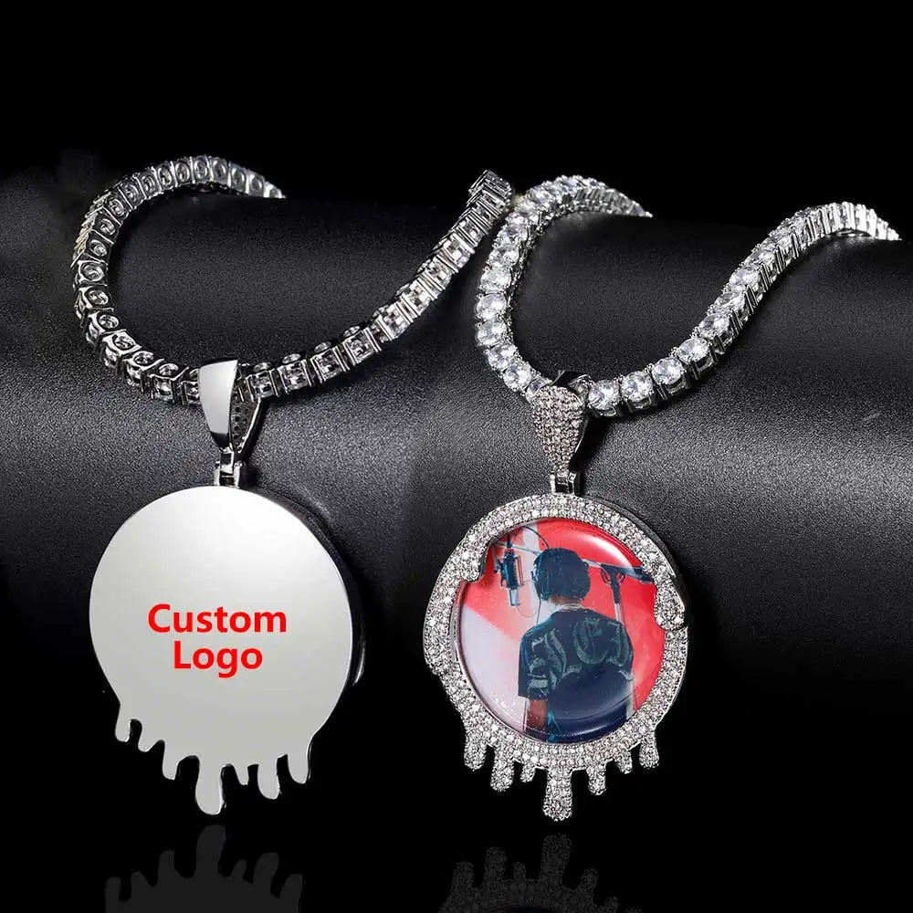 Iced Out Photo Pendant Necklace