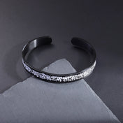 Fork Charm Open Bangle Bracelet — Stainless Steel