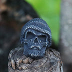 Hip-Hop Men's Biker Rings Head Evil Skull Ring Gothic Punk Rock Biker Jewelry Accessories Wholesale