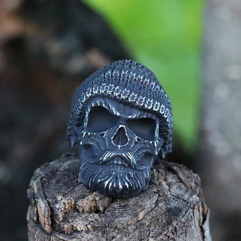 Hip-Hop Men's Biker Rings Head Evil Skull Ring Gothic Punk Rock Biker Jewelry Accessories Wholesale
