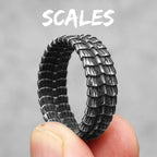 Dragon Scale Ring — Stainless Steel