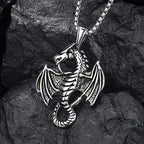 Evil Dragon Pendant Necklace — Stainless Steel