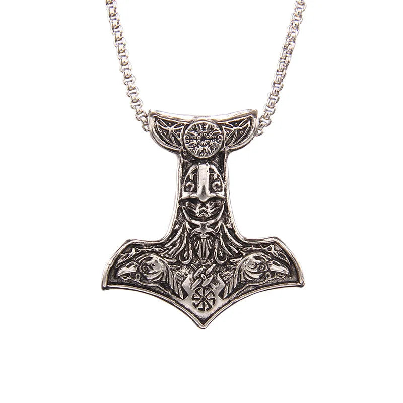 Odin Steel Pendant Nordic Mythology Viking Double