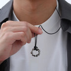 Thorns Braided Wreath Pendant Necklace