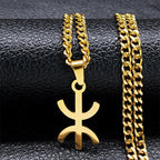 Africa Symbol Pendant Necklace — Stainless Steel