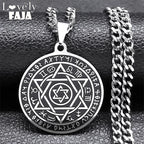 Star of David Silver Pendant Necklace — Stainless Steel
