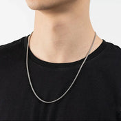 Stainless Steel Box Chain Necklace 3MM Anti-Allergy