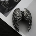 Angel Wing Pendant Necklace Silver Stainless Steel
