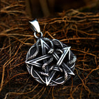 Vintage Nordic Viking Owl Pendant Necklace For Men 316L Stainless Steel Punk Biker Animal Necklaces Fashion Charm