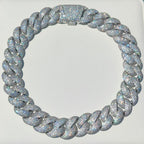 Rose Gold Cuban Chain Necklace Iced Out 24MM