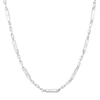 Mobius Bamboo Cross Link Chain Necklace 3mm — Stainless Steel
