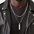 Double Layer Cuban Chain Necklace — SS