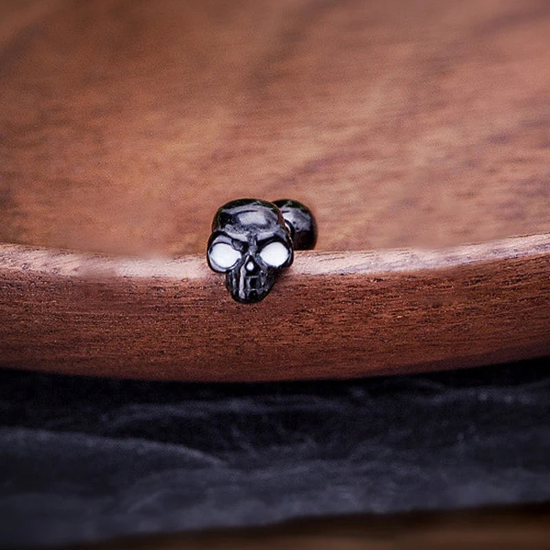 Gold Skull Stud Earring Stainless Steel