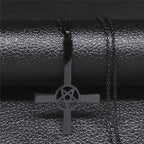 Inverted Cross Occult Pendant Necklace