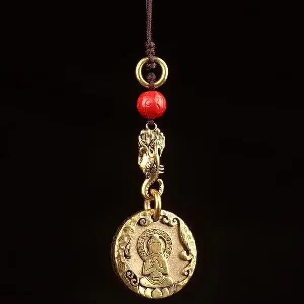 Tibetan Buddha Pendant Necklace — Copper Alloy