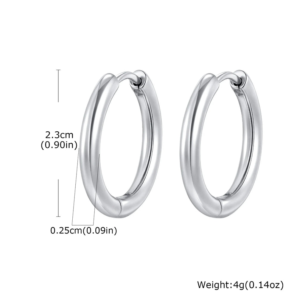 Minimal Hoop Earring — Stainless Steel